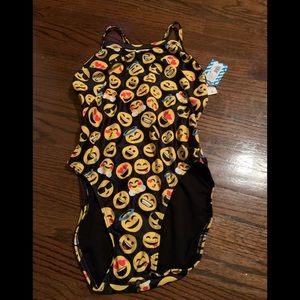NWT iswim Smiley Face One Piece size 36